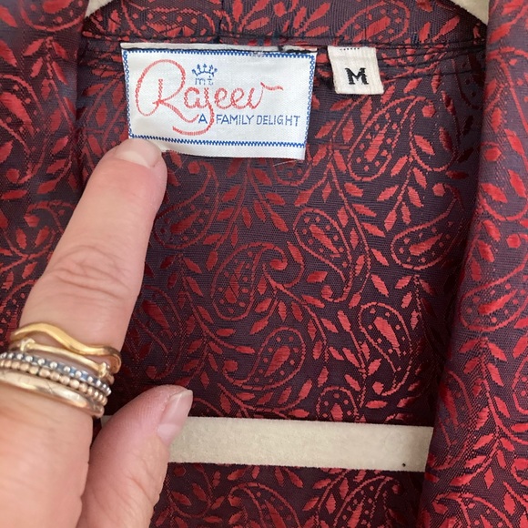 Vintage Long Silky Brocade Kimono Robe Size Medium - Picture 8 of 9